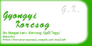 gyongyi korcsog business card